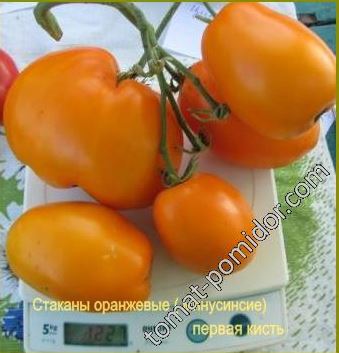 Желтые томаты на весах