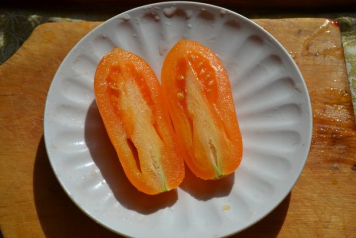 Сорт томата Мидас в разрезе